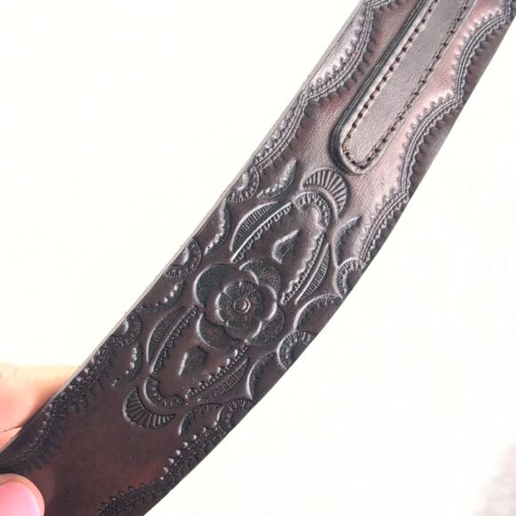 Vintage Lot of (4) Leather Western Belts Cowboy Rockabilly - Picture 2 of 11